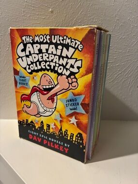 Captain Underpants Collection by Dav Pilkey - lot of 8 books